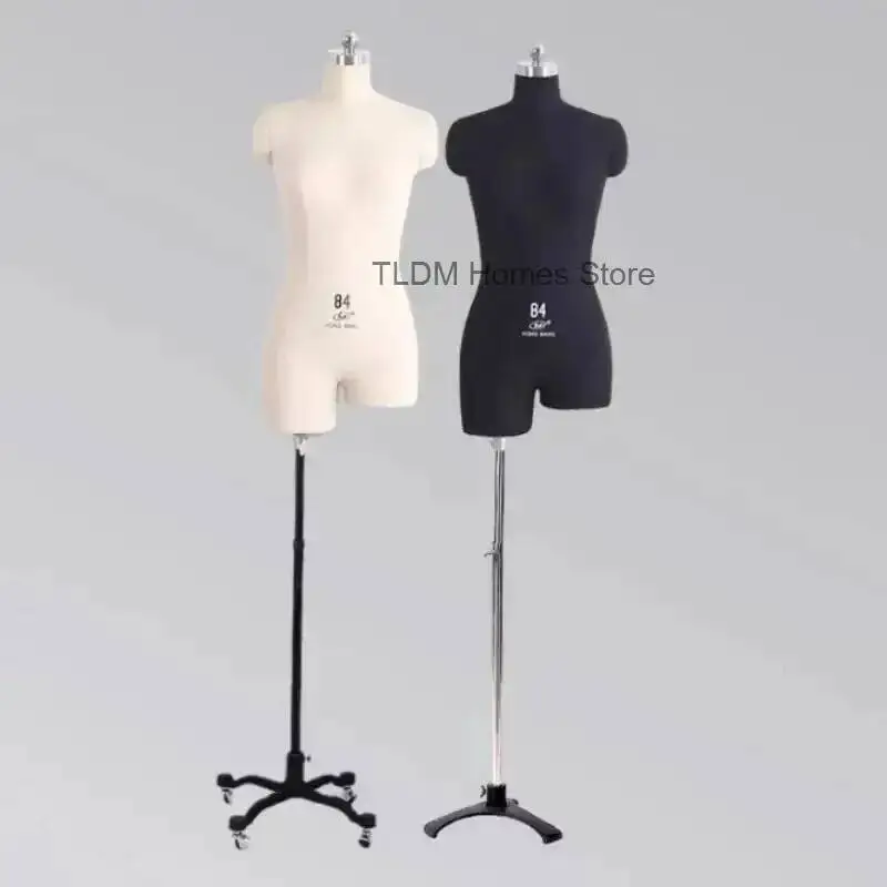 

Woman Can Matel Cotton PVC Pined Cover Dressmaker Mannequin Professional Half-body Body Level Mannequins Be Sewing Base