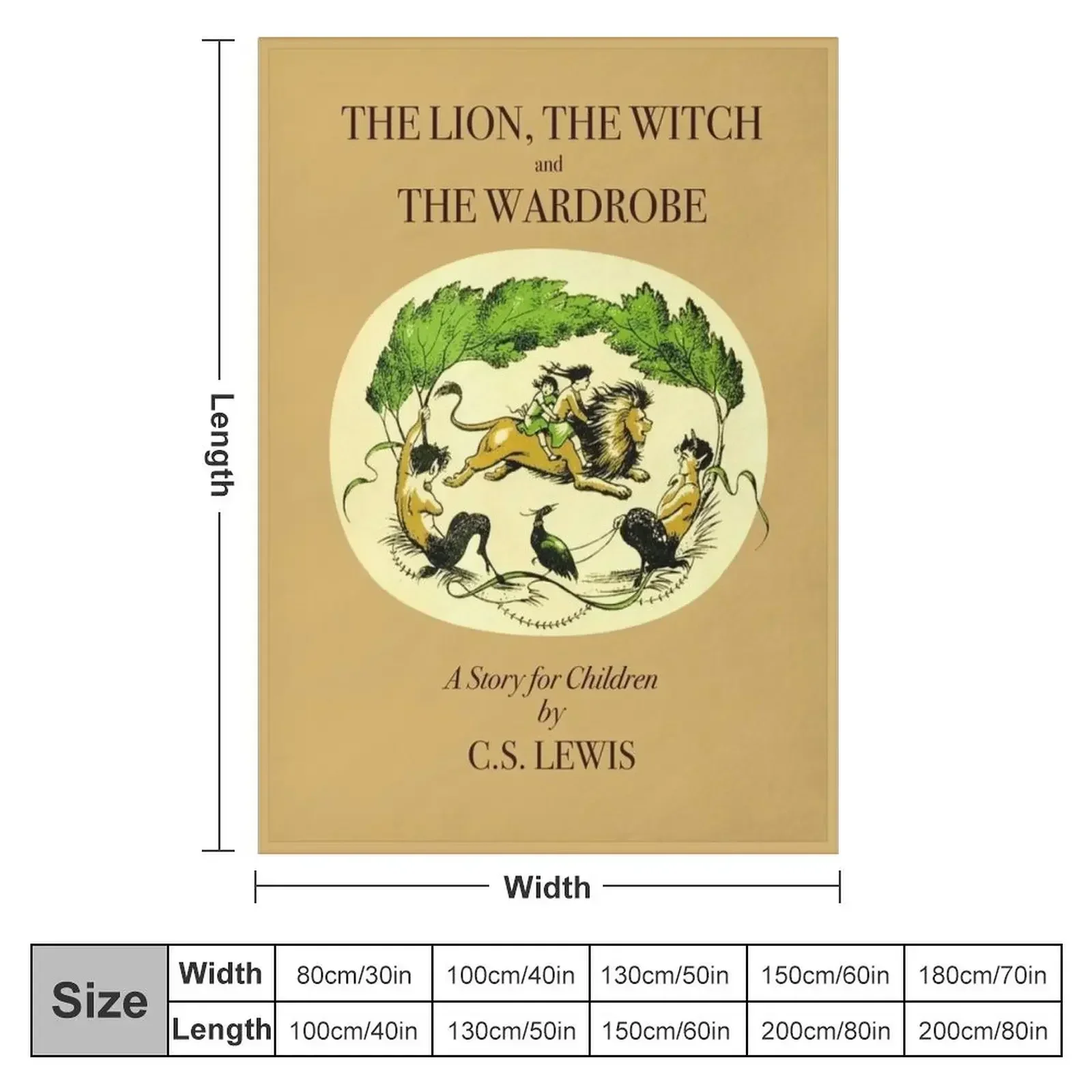 The Lion The Witch And The Wardrobe Narnia classic vintage cover illustration Throw Blanket Hairys Soft Blankets