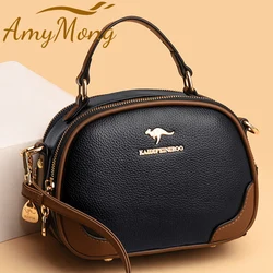 Bolsa de ombro de couro de vaca genuína para mulheres, bolsa multifuncional, bolsa designer de luxo, bolsa top-handle