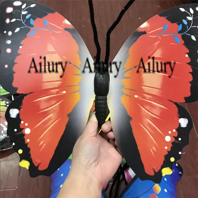 5Pcs,40cm Large Plastic Decorative Butterfly,Single/Double Layer,Outdoor Venue Layout,Wedding.Mall Hanging Craft,Wall Sticker