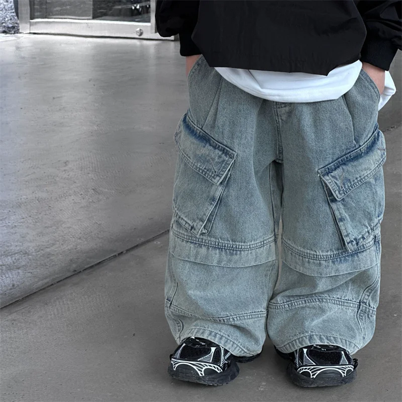 Boys Jean Pants Long Trousers Cotton 2024 New Arrive Spring Autumn Baby's Kids Pants Teenagers Outwear Children's Clothing