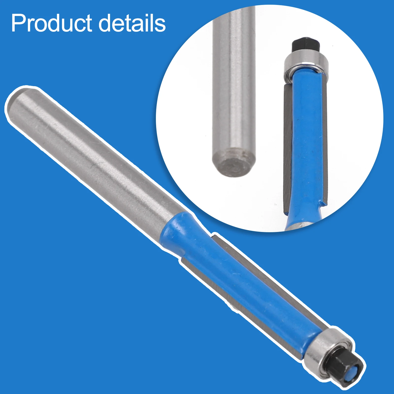 Blue Router Bit Flush Trim Trimming Blade For Wood Edge Cutting Milling Cutter Router Bit Top Bearing Router Bit