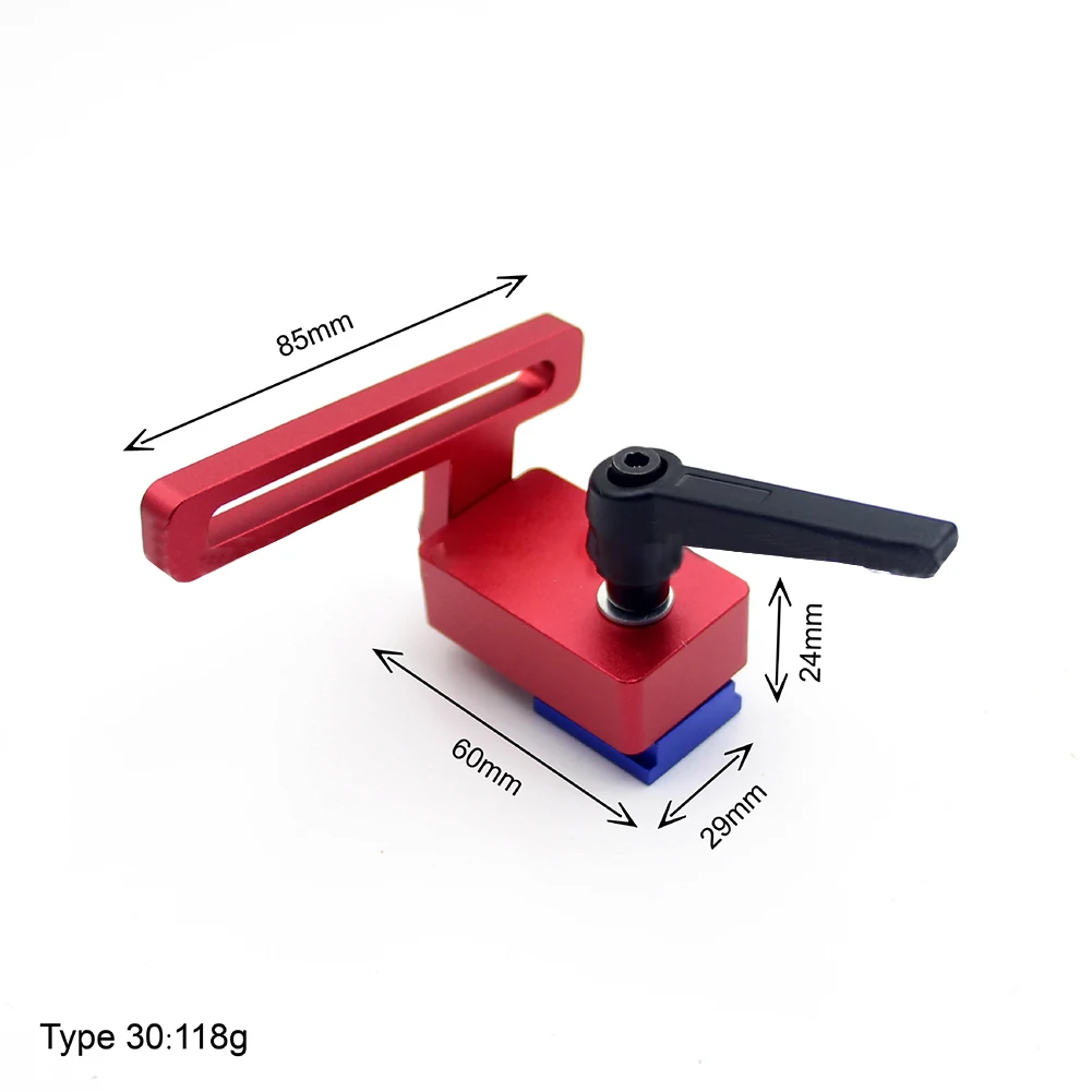 Woodworking T Slot Stopper Miter Gauge 30/45type Diy Chute Backer Miter Track Stop Woodworking Tool T Slot Limiter