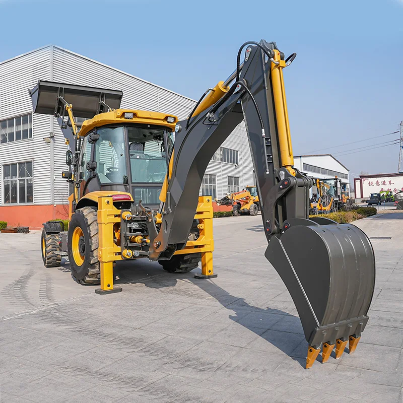 Uniform Smooth Digging Cut High Strength Axle Working Backhoe Loader Project Backhoe Loader Contractor Backhoe Loader