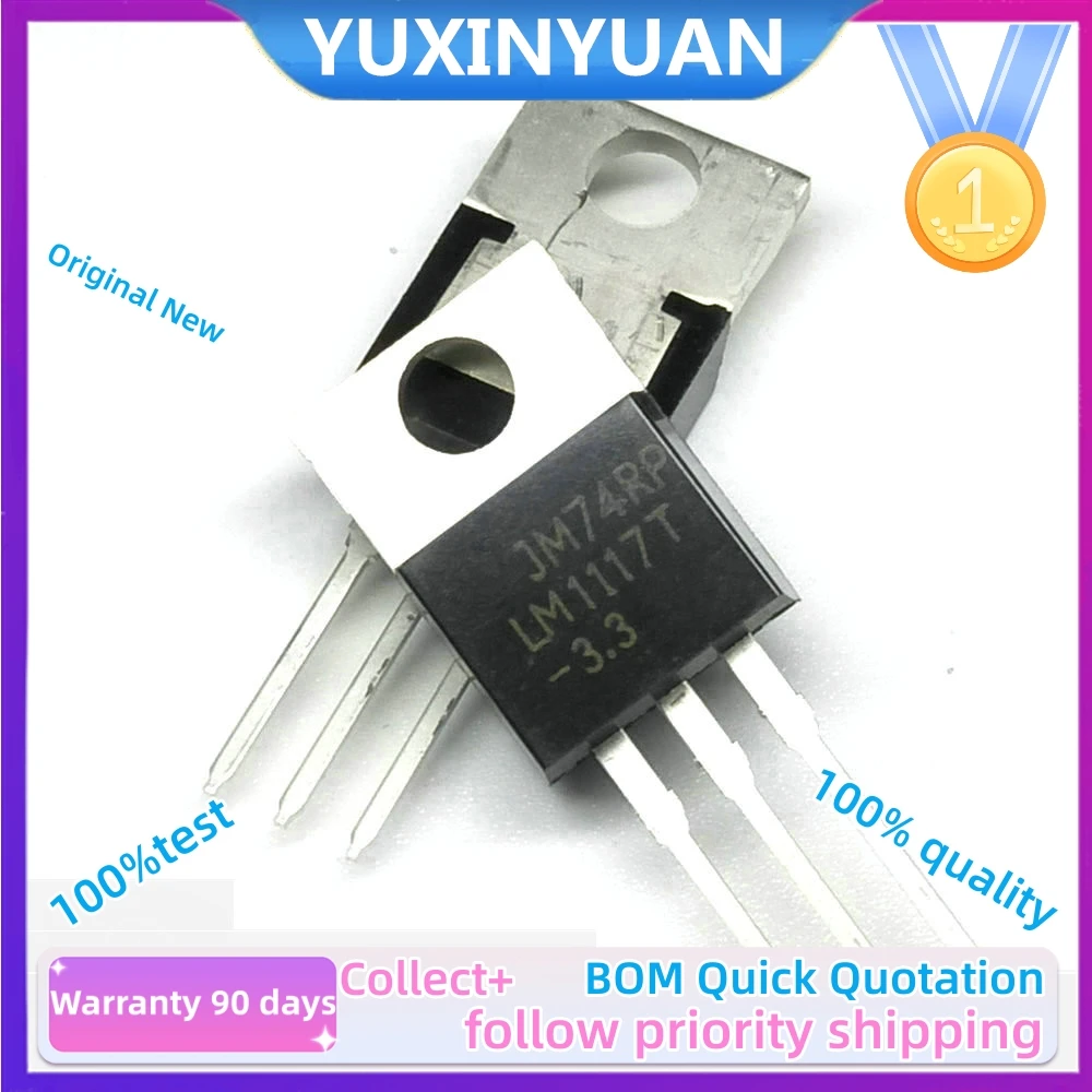 10PCS/LOT LM1117T-3.3 TO220 LM1117-3.3 LM1117T 3,3 V LM1117 a-220