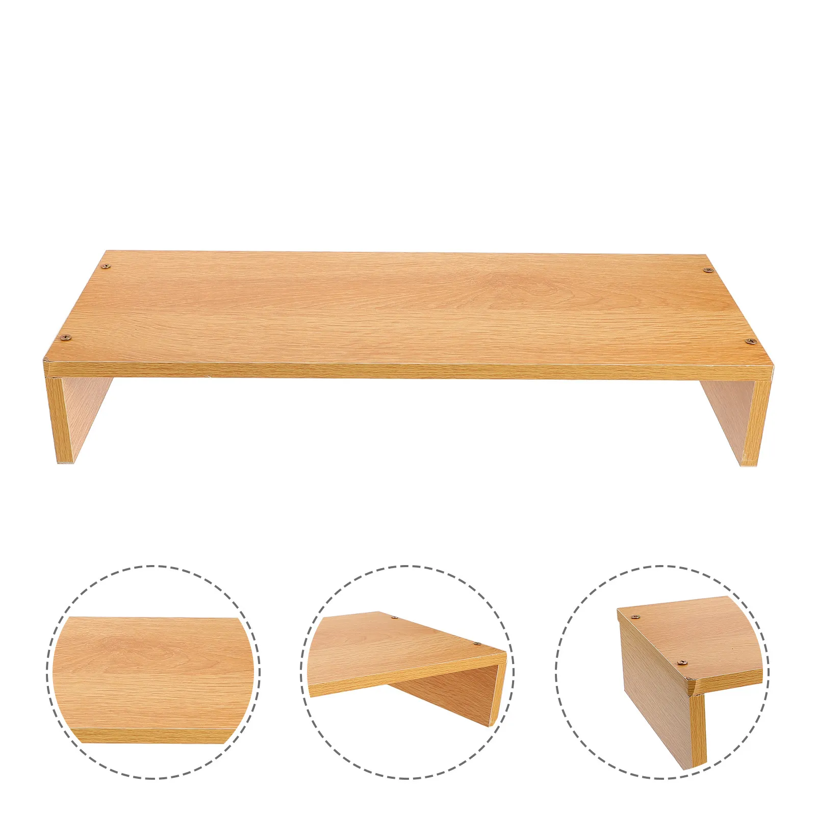 Computer Monitor Stand Sturdy Thickened Base Scratch Resistant Surface Stable Riser for Laptop Desktop Tablet Desk Organizer