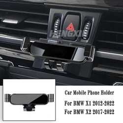 Car Phone Holder For BMW X1 X2 F39 F47 F48 F49 2012-2022 Gravity Navigation Bracket Air Outlet Clip Bracket Rotatable Support