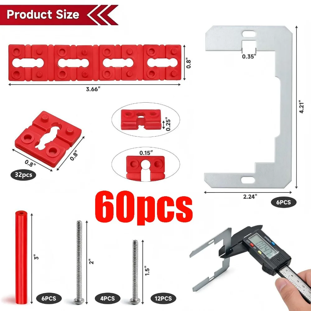 (52/24/32/28/16/60)pcs/set Socket Spacers Secure Adjustable Outlet Spacers Durable Easy To Install Outlet Box Extender
