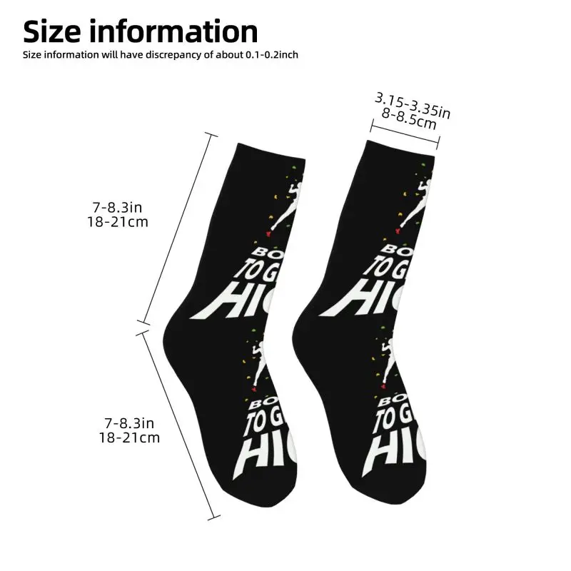 Kaus kaki pria seru, kaus kaki pria nyaman, motif 3D, kaus kaki Crew Climbing, kaus kaki hangat untuk pria dan wanita