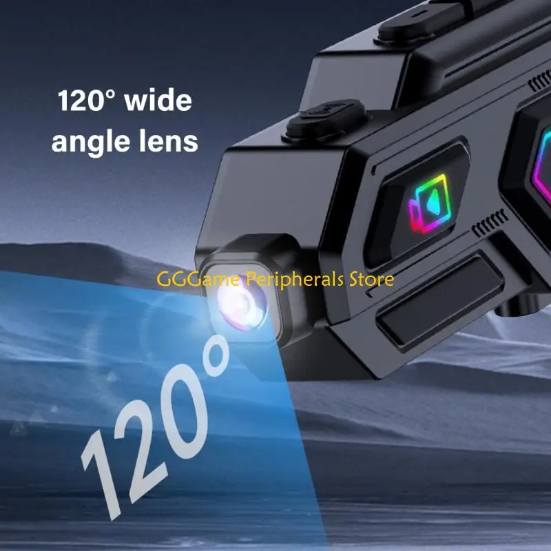 U55B หมวกกันน็อคมอเตอร์ไซค์ กล้อง 1080P เครื่องบันทึกวิดีโอ การตัดเสียงรบกวน เปิดใช้งาน WiFi