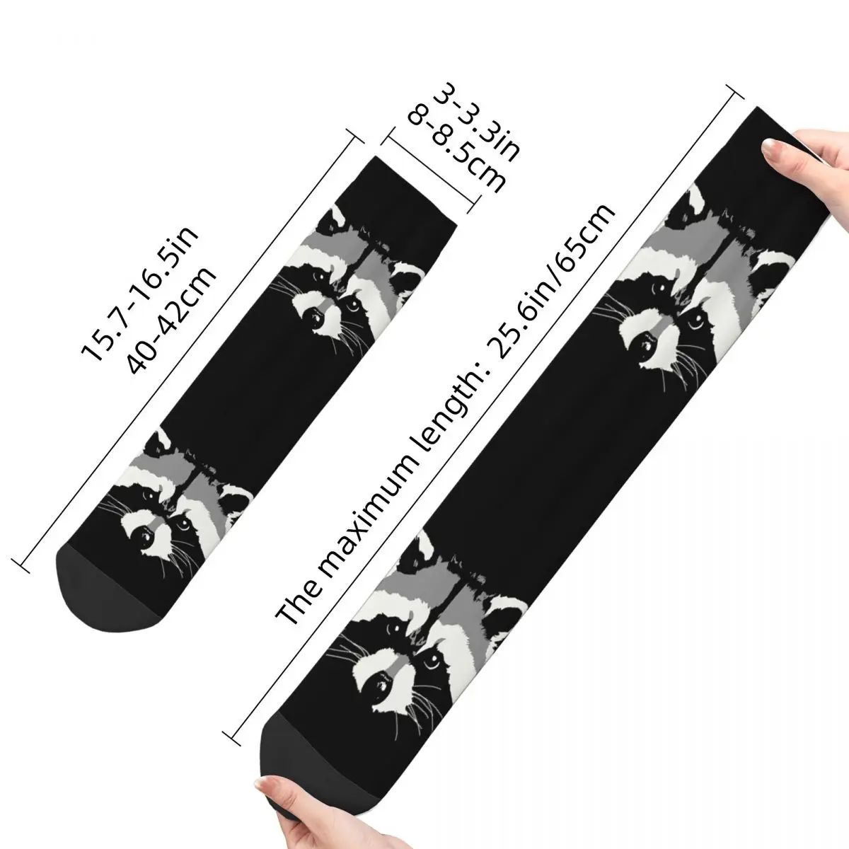 Raccoon Face Raccoon Kawaii Socks Sports Cartoon Pattern Socks