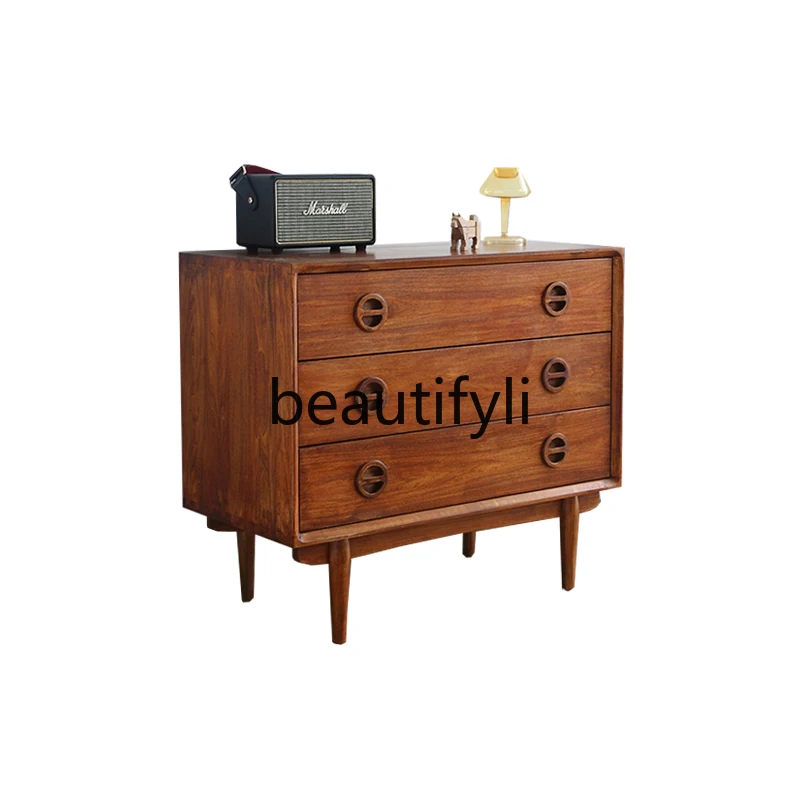 

Solid wood drawers, cabinets, storage, bedroom, Nordic living room ins style antique furniture