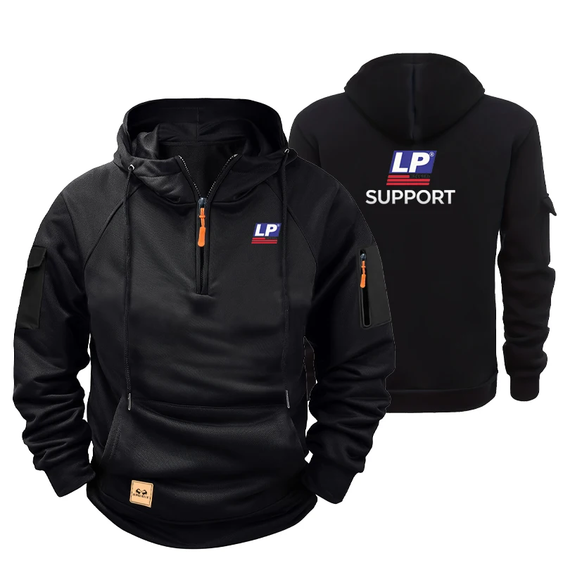 LP SUPPORT Men's Hooded Outdoor Motorcycle Riding Suit: Soft, comfortable, breathable, and stylish for autumn/winter seasons