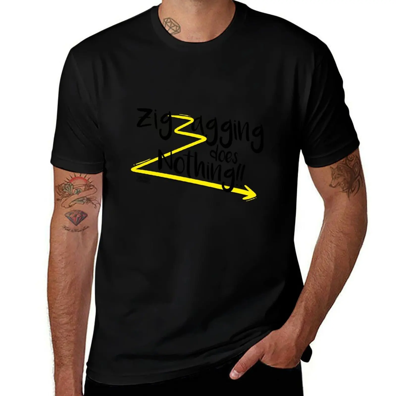 

Zigzagging... T-Shirt t shirts for man slim fit t shirt men 100% cotton luxury brand T-Shirt