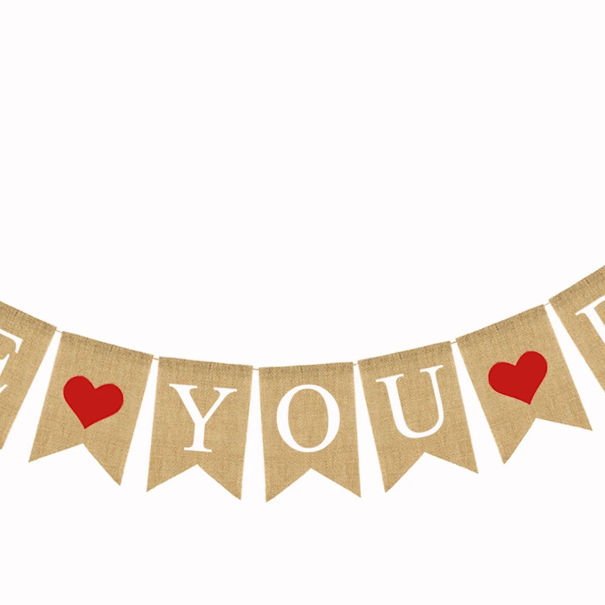

Love You Dad Bunting Garlands Burlap Hanging Banner with Heart Design for Dad Party Decorations Indoor Outdoor Festival Use