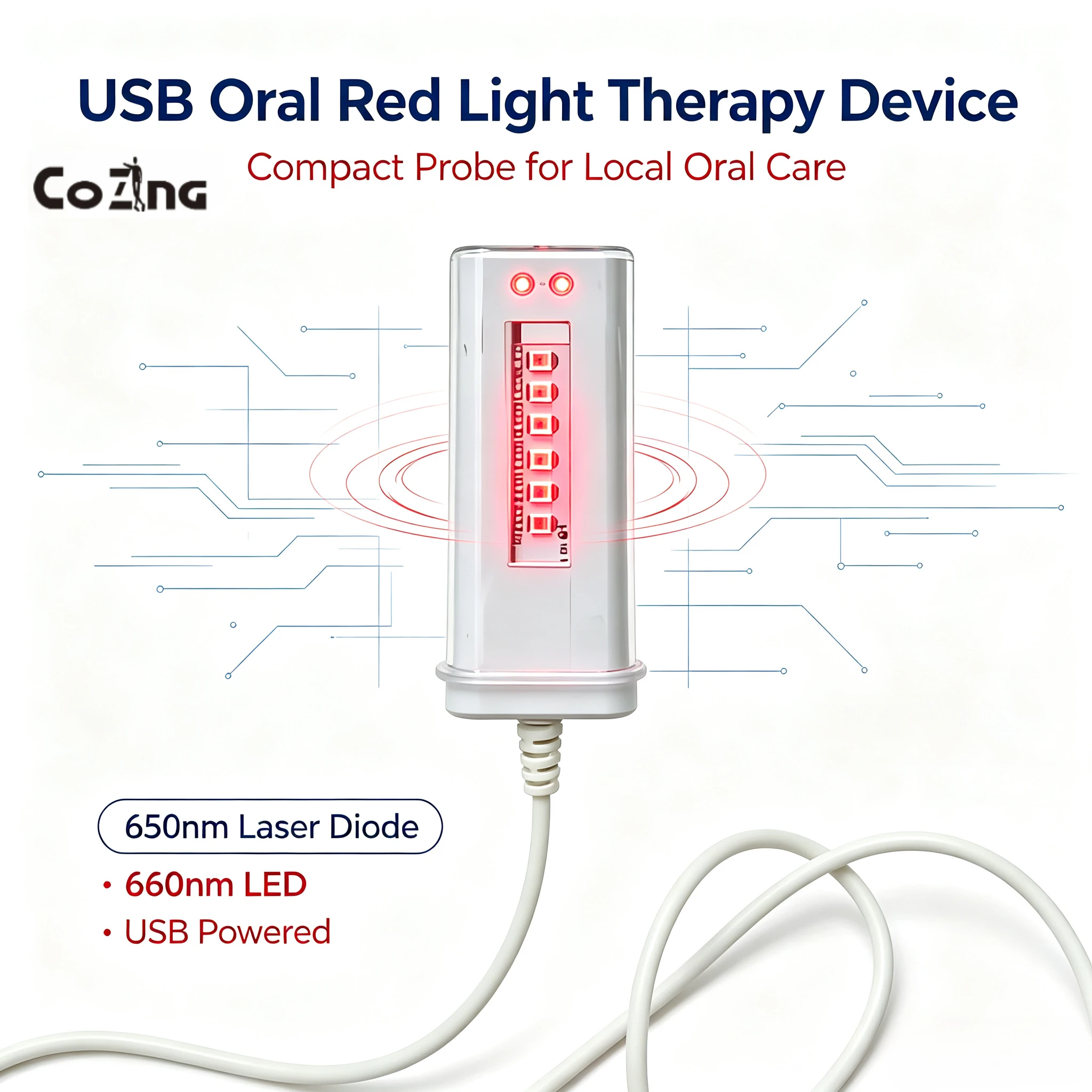 LED Physiotherapy Flashlight Canker Sore Treat Devices Light Therapy Devices Lip Nose Ears Body Muscle
