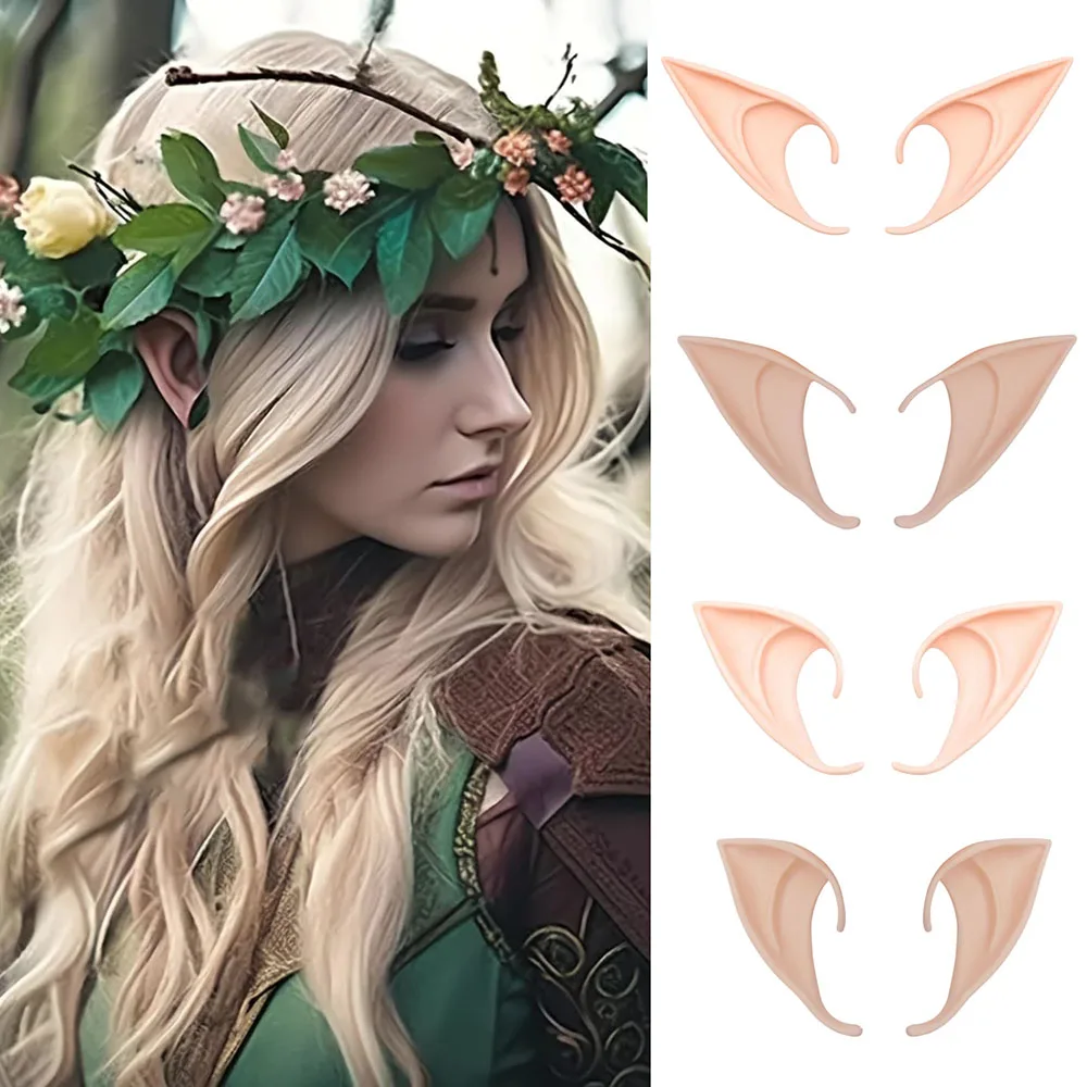 Halloween-Elfenohren, Latexohren für Engel, Halloween-Cosplay-Dekoration, Maskenkostüm, Feenfoto-Requisiten für Mädchen – Detail 1