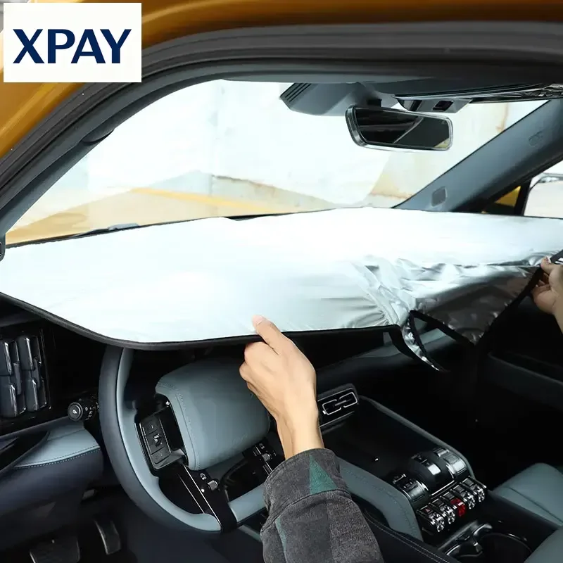 Car New For BYD Equation Leopard 5 23-26 silver tape Car Front Windshield Sunshade Sun Protection Visor Sunshade Interior Access