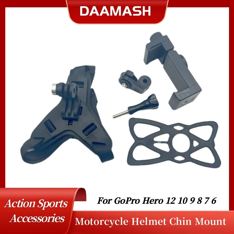 

Motorcycle Helmet Phone Stand Mount Holder For GoPro Hero 12 10 9 8 7 6 Action Sports Camera Holder Camera Accessories