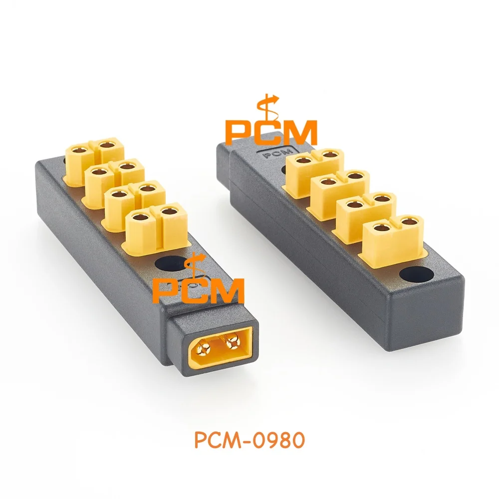 XT60 Distribution Box 1 to 4 Power Strip 1 XT60 Male to 4 Female Sockets Power Distribution Hub for Solar Charging