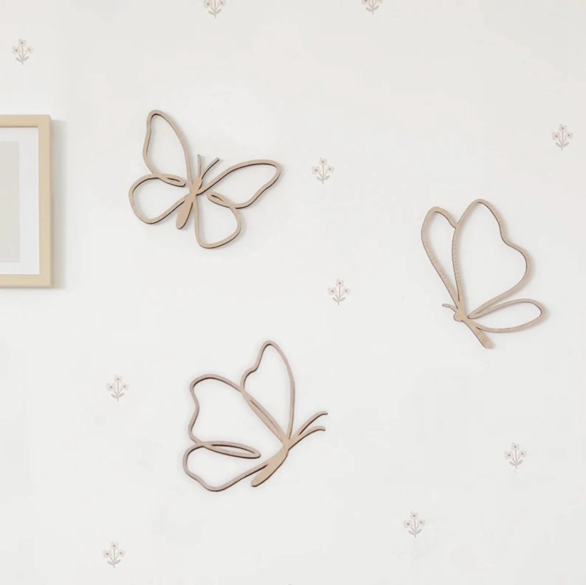 Wooden Butterflies Sign, Wooden Wall Decor, Butterflies Wood Decor, Nursery Baby Room, Kids Wall Art, Nursery Decor