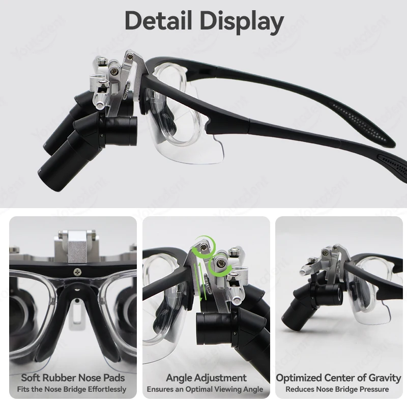 4X 5X 6X Magnifier Dental 48 ° Ergo Optical Loupes For Oral Surgery Prevent Bending And Lowering The Head Dentistry Instrument