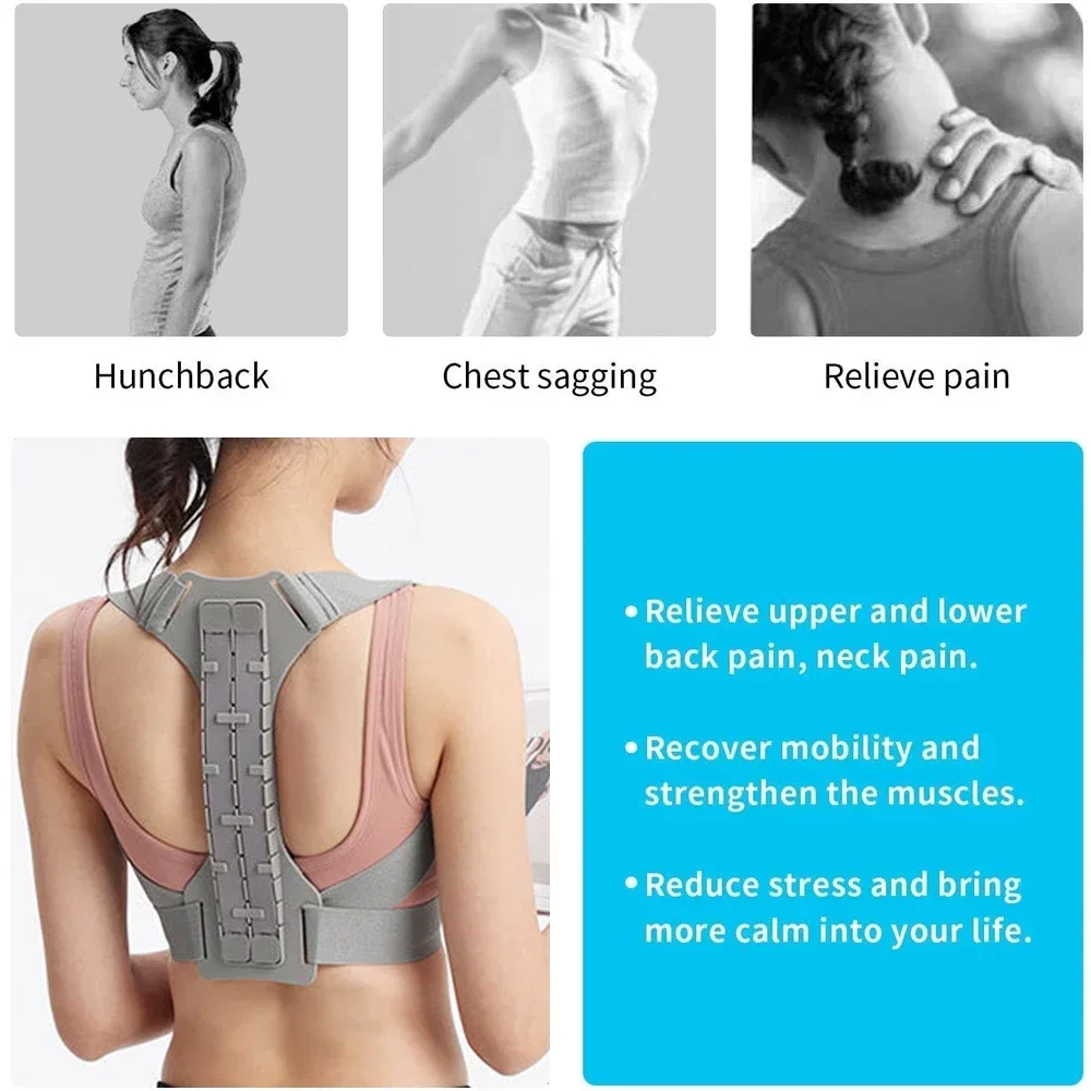 

Posture Corrector for Women Men - Back Straightener with Armpit Pad,Adjustable Upper&Lower Back Pain Relief,Scoliosis,Hunchback