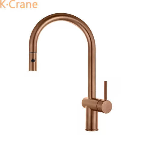 Kitchen Faucet Wash Sink Pull Out Down SUS304 Stainless Steel Taps Deck Mount Rose Gold 360 Degree Rotation Modern Faucets Crane