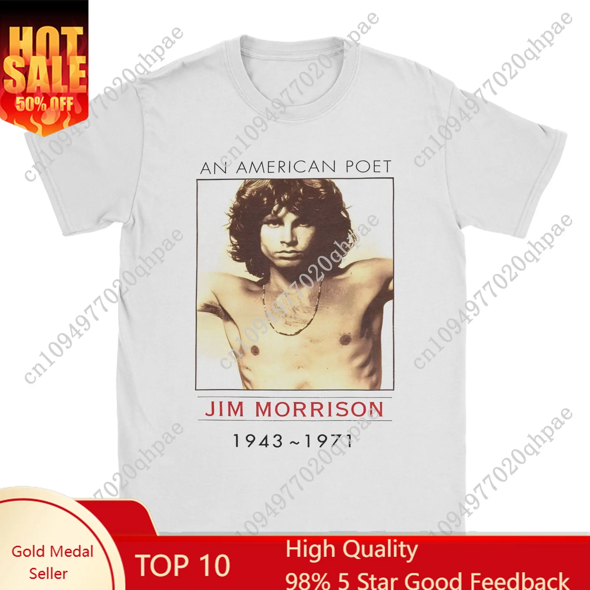 

Men T-Shirt D-Doors Jim Morrison 80s Pop Novelty Pure Cotton Tee Short Sleeve Singer American Poet T Shirt Round Collar Clothing