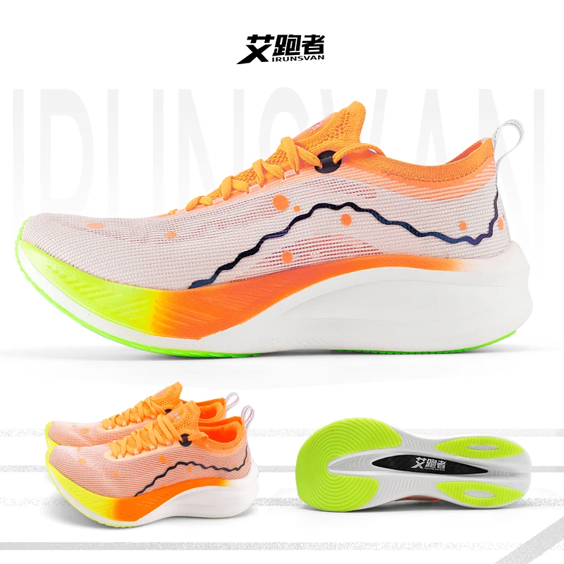 IRUNSVAN Men\'s Carbon Plate Sneakers Professional Marathon Racing Running Shoes Comfortable Sports Shoe High Quality Men\'s Shoe