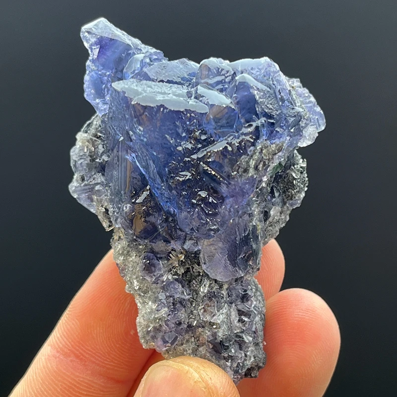 100% natural Tanzanite blue fluorite mineral specimen home decoration