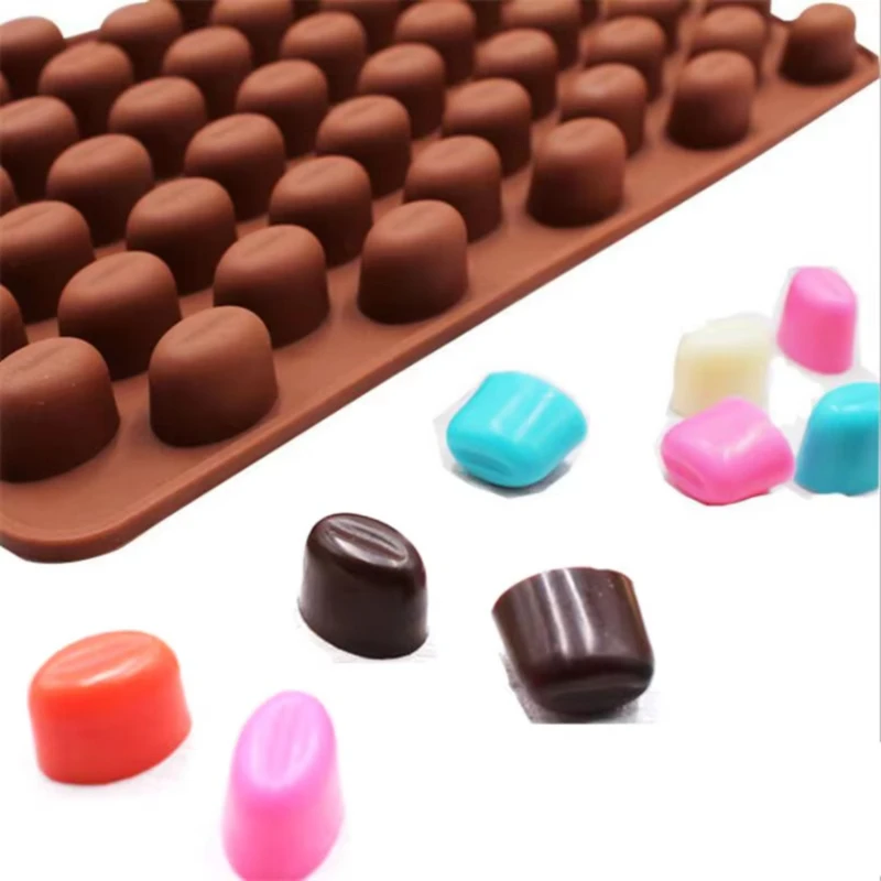 Silicone 55 Cavity Mini Coffee Beans Chocolate Sugarcraft Candy Mold Mould Fondant Cake Decorating Baking Pastry Tools