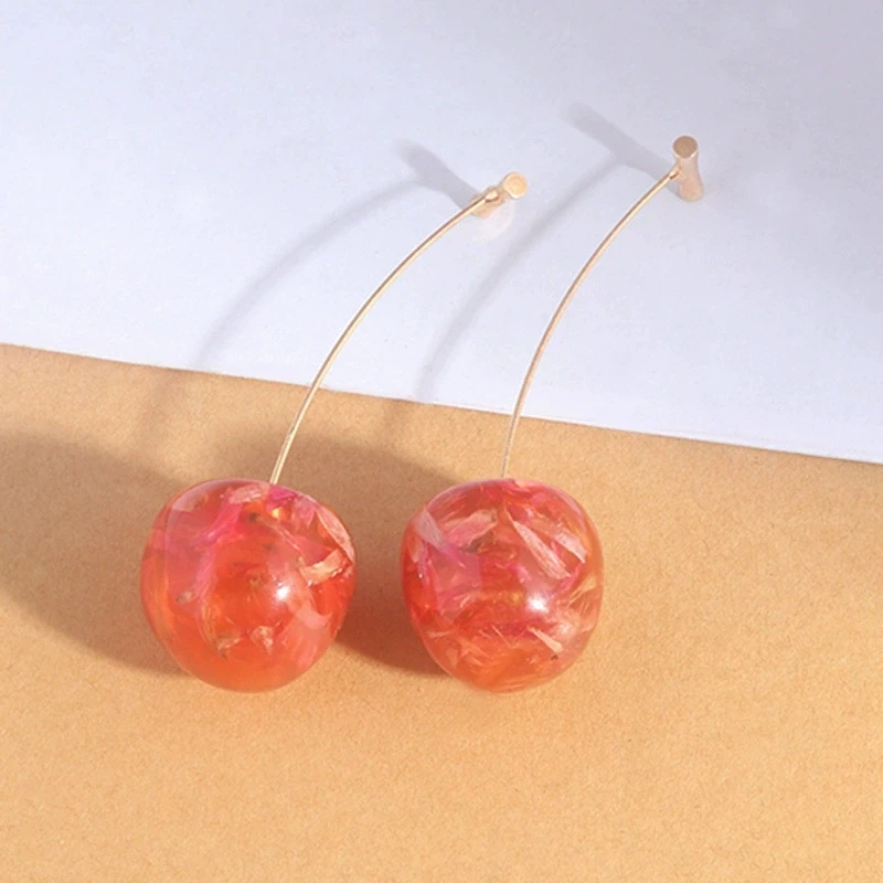 Anime JoJo Bizarre Adventure Cosplay Earrings Pierre Polnareff Splice Heart Kakyoin Noriaki Cherry Clip Earrings Jewelry Gifts