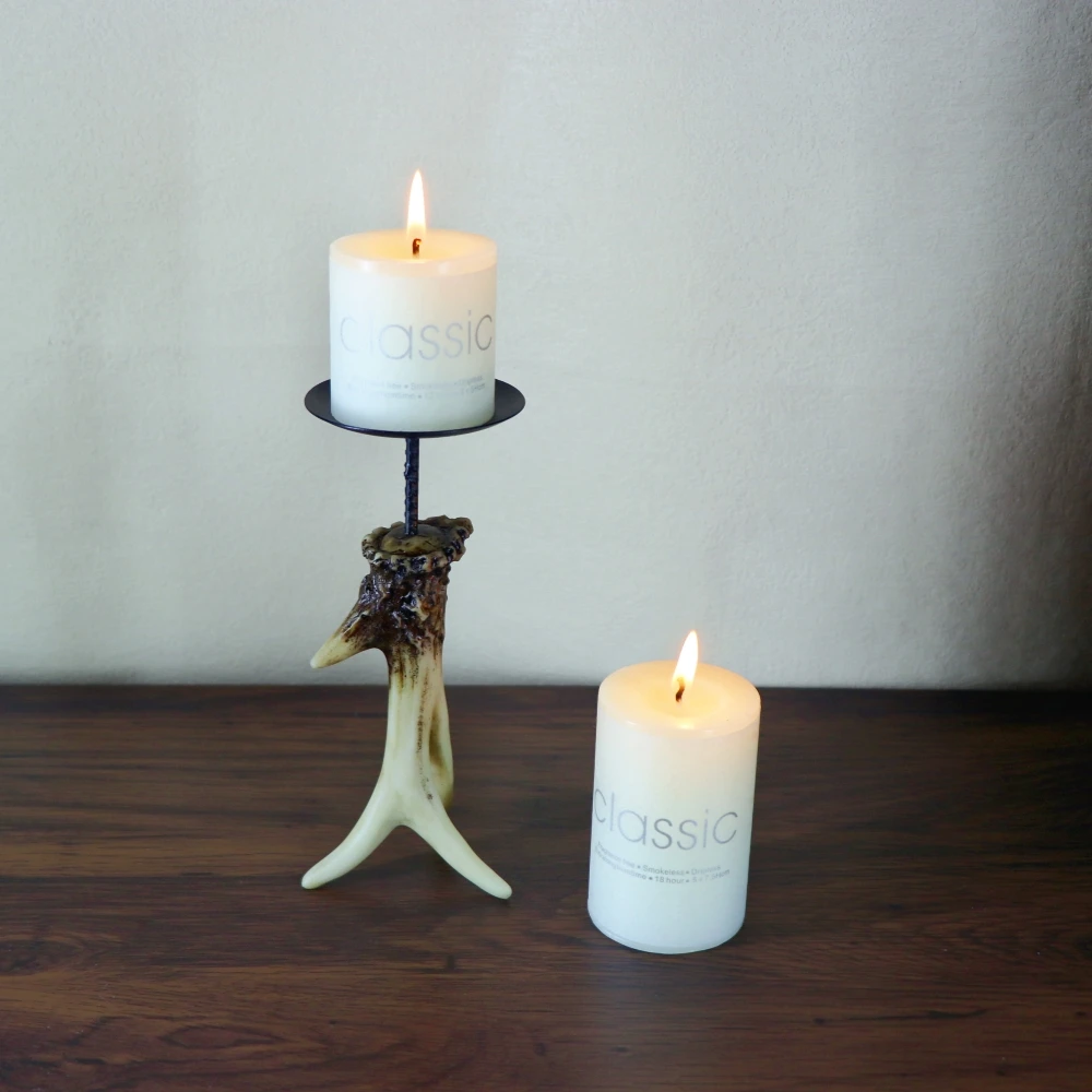 

Креативный ретро-поднос в форме оленьих рогов, подставка для свечей, декор для дома, гостиной, рабочего стола, рождественское украшение, подсвечник, декор для офиса и книжной полки