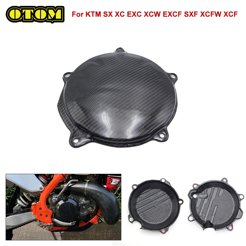 

For KTM Motorcycle Clutch Cover Engine Carbon Fiber Protector Guard SX XCF EXC XCW SMR Adventure Freeride 250 450 Pit Dirt Bikes