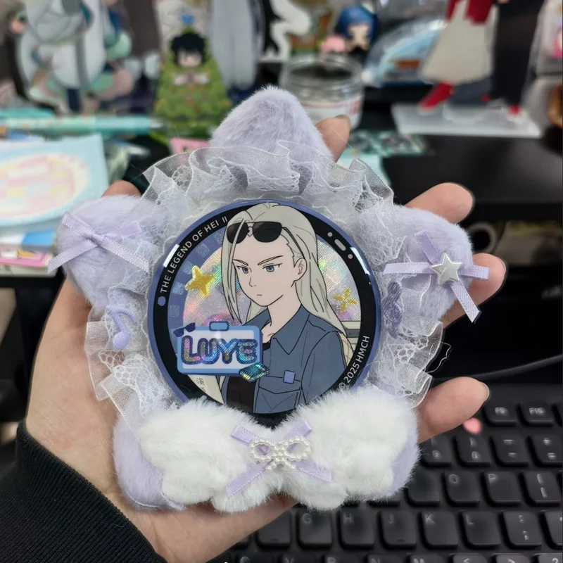 DIY Accessories for Pins Ita Bags Decorations Badge Rosette 55-75mm Shiny Starlight Badge Holder Gift for Friends