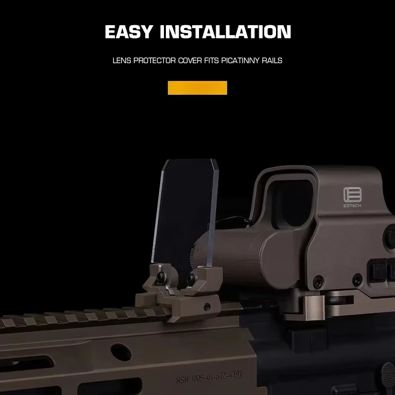 Lens Protector Cover with Scope Mount 3 Transparent Lens, Aluminum Alloy Airsoft Dot Sight Reflex Scope Screen Protector