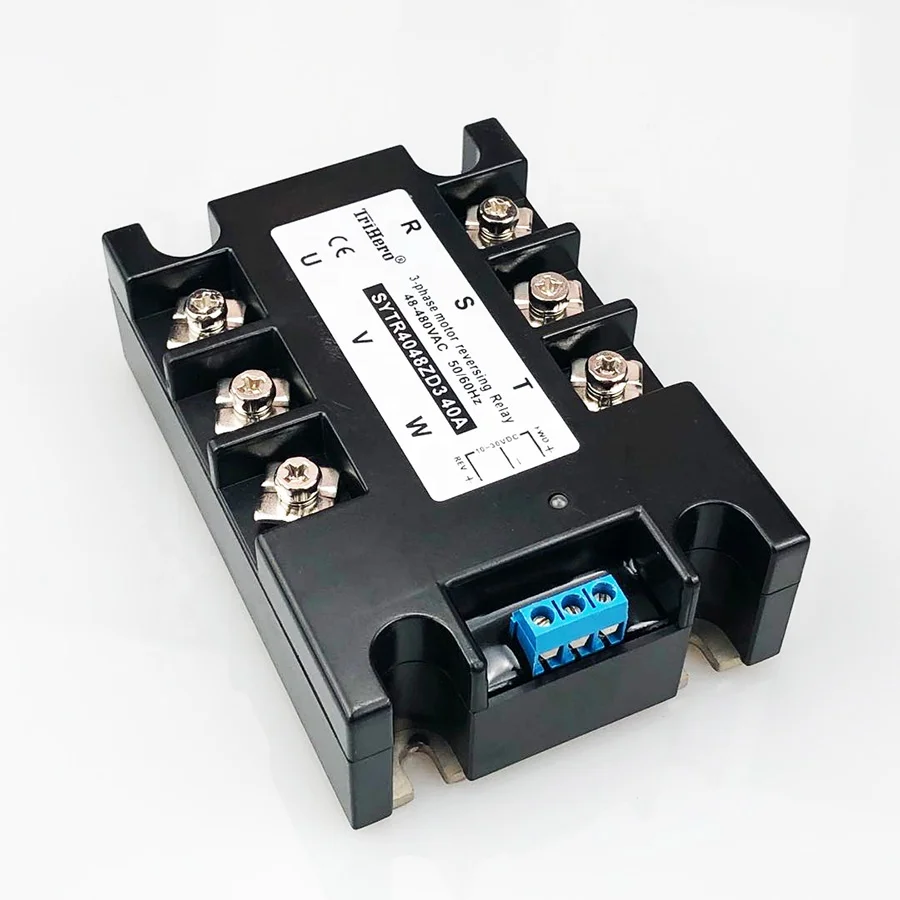 40A Three phase motor control module SSR solid state relay 3 phase solid state motor reverser ac 90-280V control