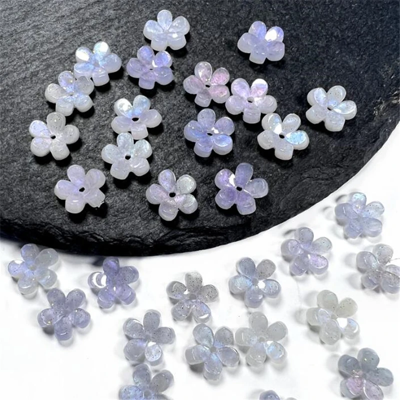 Perline acriliche da 10mm imitano shell torus acic flower beads connettori per orecchini fai da te accessori per la creazione di gioielli con forcina