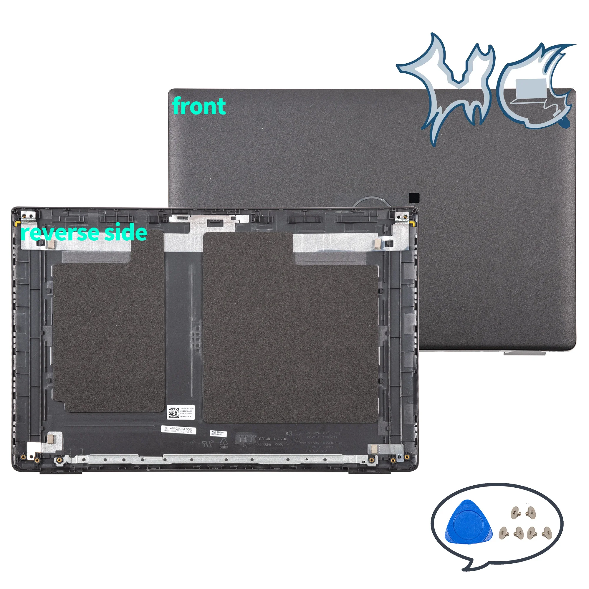 

Laptop Cover For DELL Latitude 15 3520 E3520 Laptop LCD Back Cover Top Cover Front Bezel Replacement Case Hinges Black