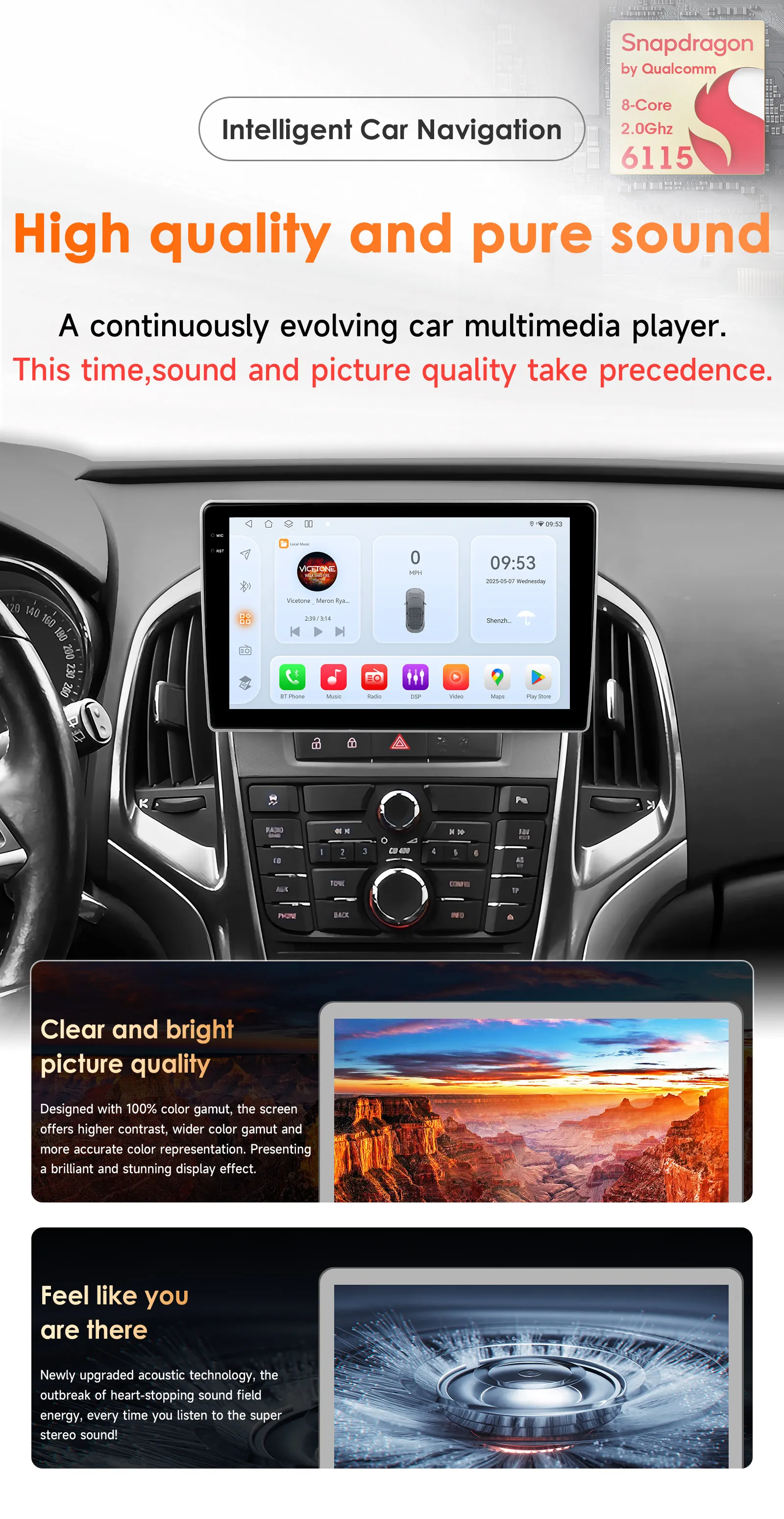 Hizpo Autoradio für opel astra j 2013-2017 buick excelle 2 2013-2018 Multimedia-Player navi gps Stereo Carplay Android Auto WiFi – Detail 4