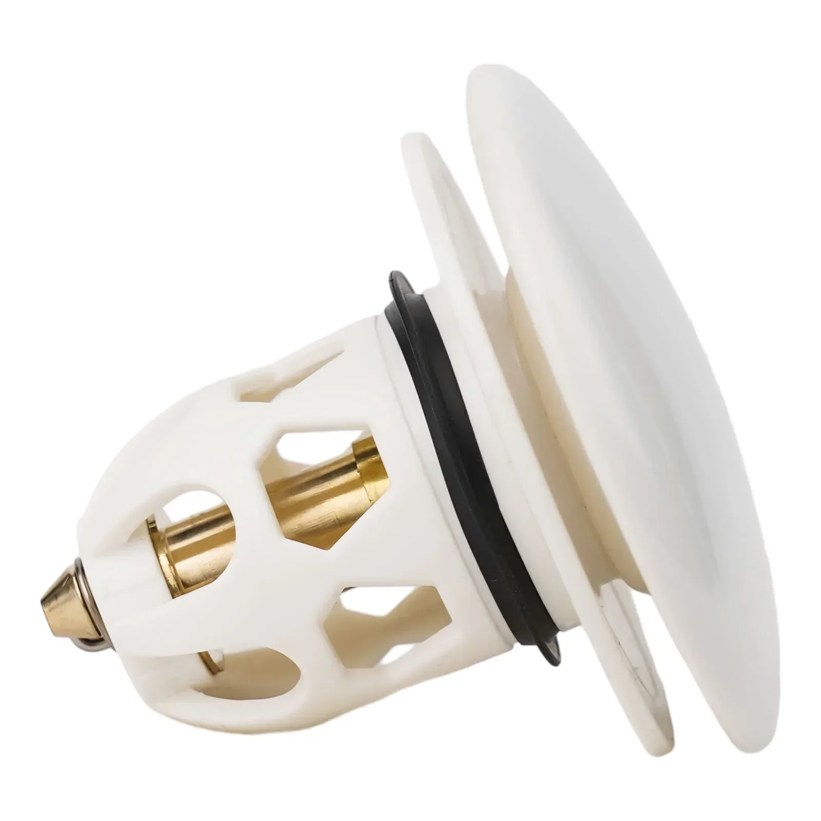 Drain Plug Bathroom Sink ABS Anti-Clogging Bathroom Sink Drain Plug Copper Modern Shape Sink Drain Stopper Washbasin Draining