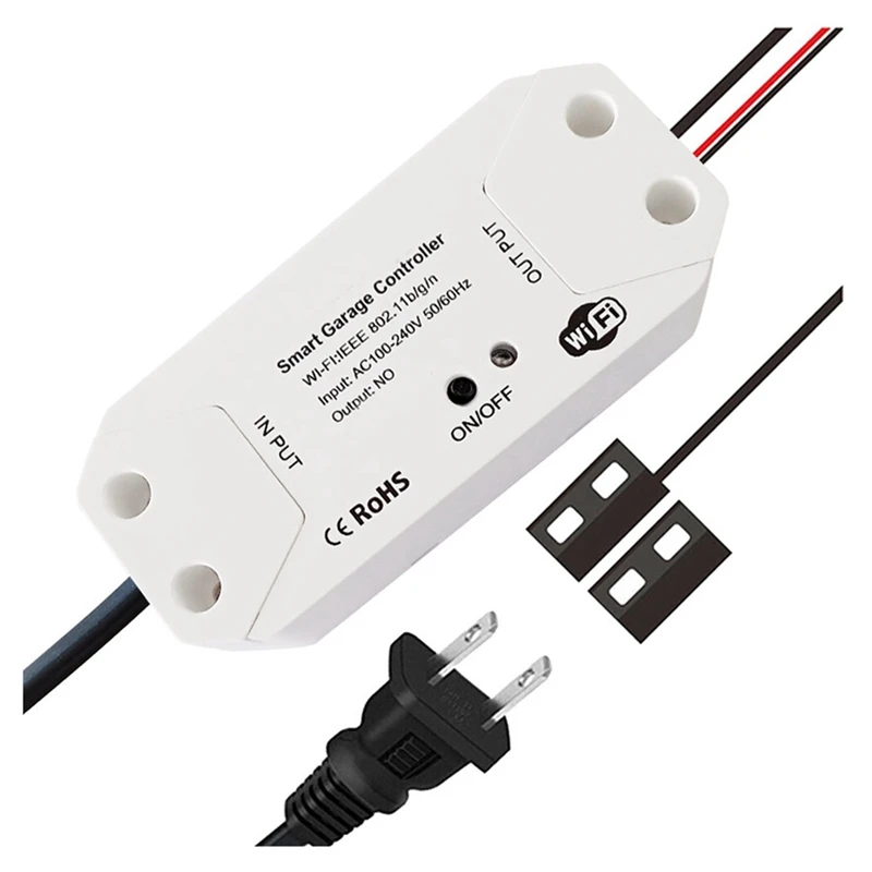 Abgg-tuya pembuka pintu garasi cerdas WIFI 2.4G, kontroler pembuka pintu garasi cerdas buka dan tutup dengan aplikasi ponsel kompatibel Alexa dan Google Home