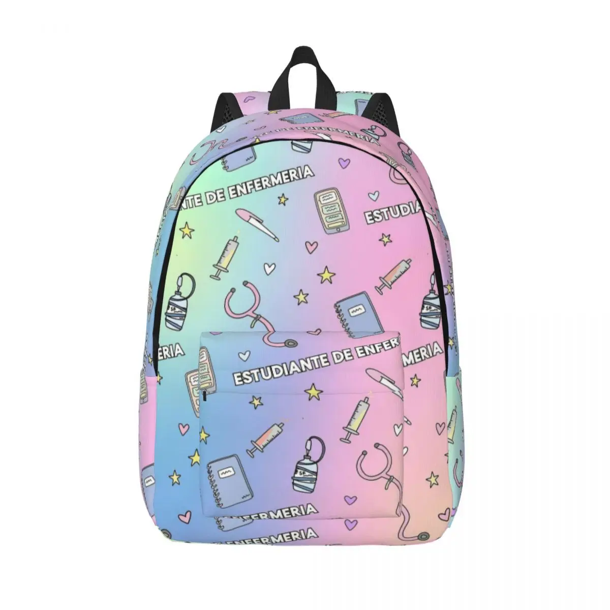 Mochila de lona ligera para hombre y mujer, mochila colorida para Enfermera, ordenador portátil, negocios, estudiantes