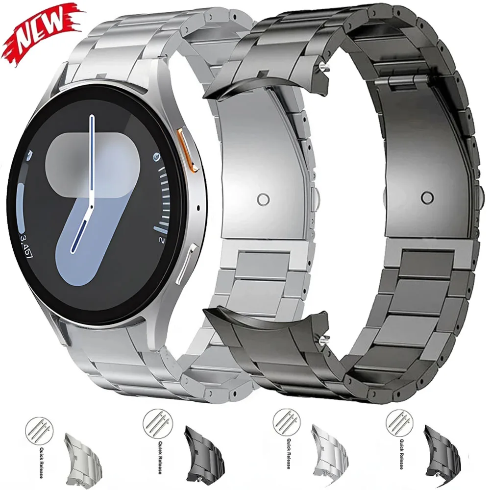 Stainless Steel Strap For Samsung Watch 4 5 6 7 44mm 40mm Pro 45mm Classic 47mm 43mm 46mm 42mm Band No Gaps 20mm Metal Bracelet