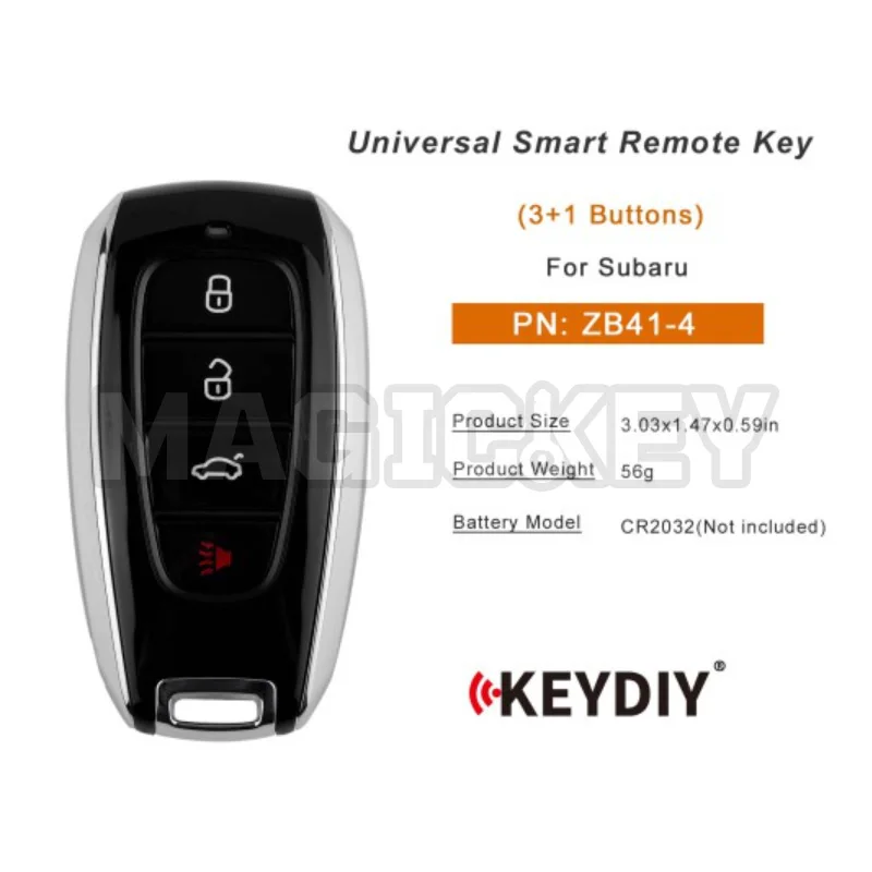 KEYDIY KD ZB41-4 Universal Smart Remote Key 3+1 Buttons Compatible with Subaru Type