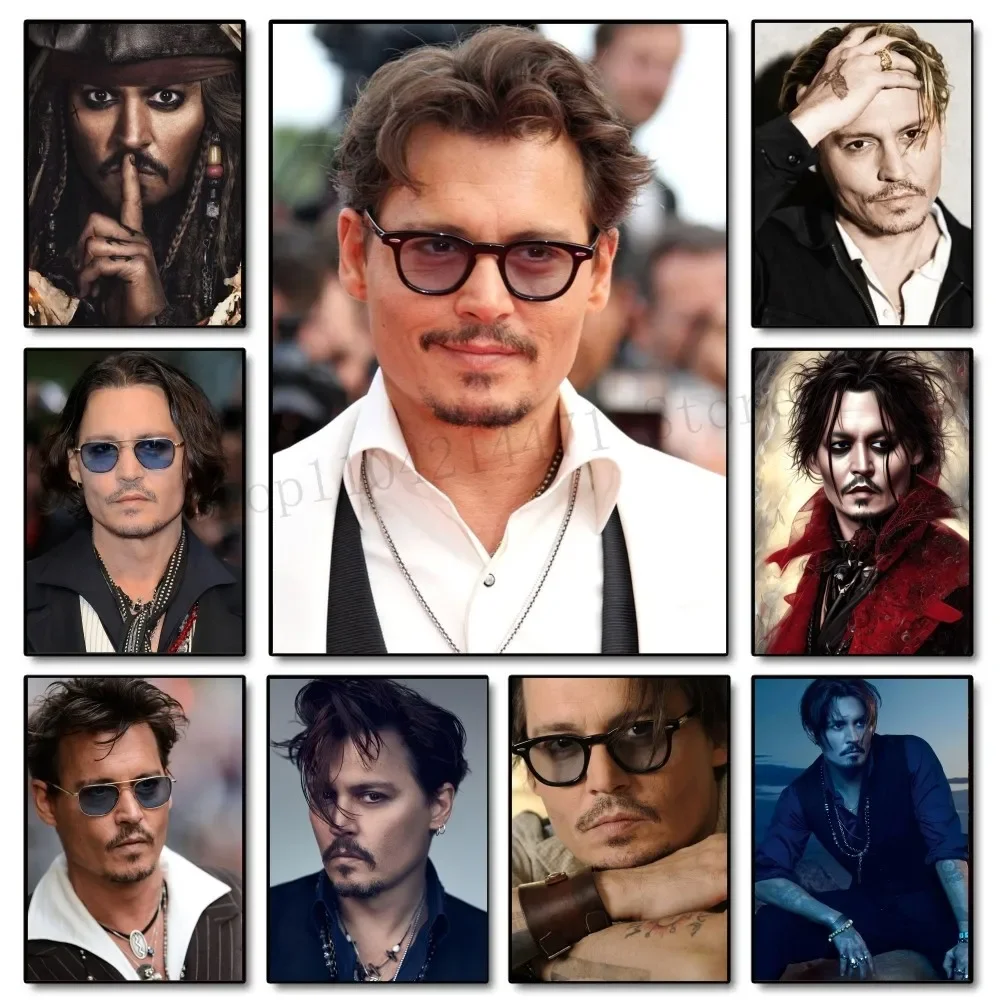 1 قطعة جاك سبارو الممثل جوني ديب المشارك ورقة طباعة غرفة المعيشة المنزلي غرفة نوم مدخل بار مقهى الفن اللوحة ديكور #1