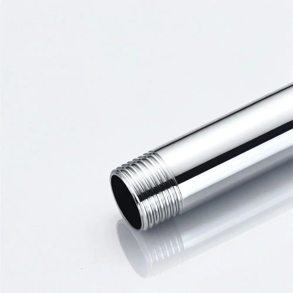 Chrome Plated Round Shower Extension Arm Stainless Steel Ceiling Mounted Pipe Rainfall Bathroom Fixture Hardware