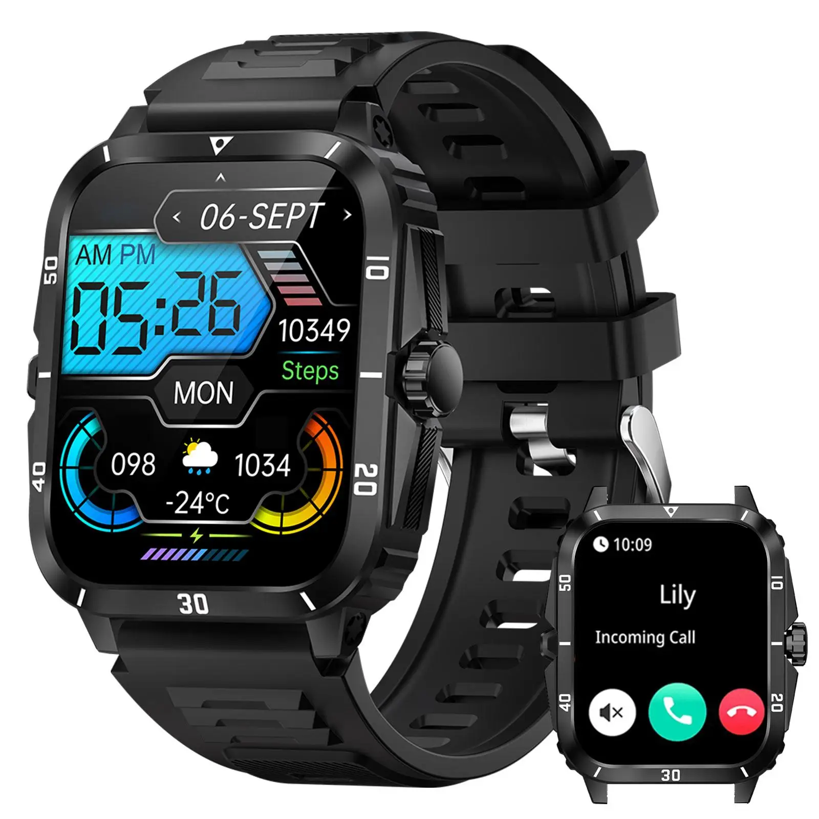 

Smart Watch Multi-functional sports smart watch ,Wireless Calling, Personalized the Watch Faces,Music control
