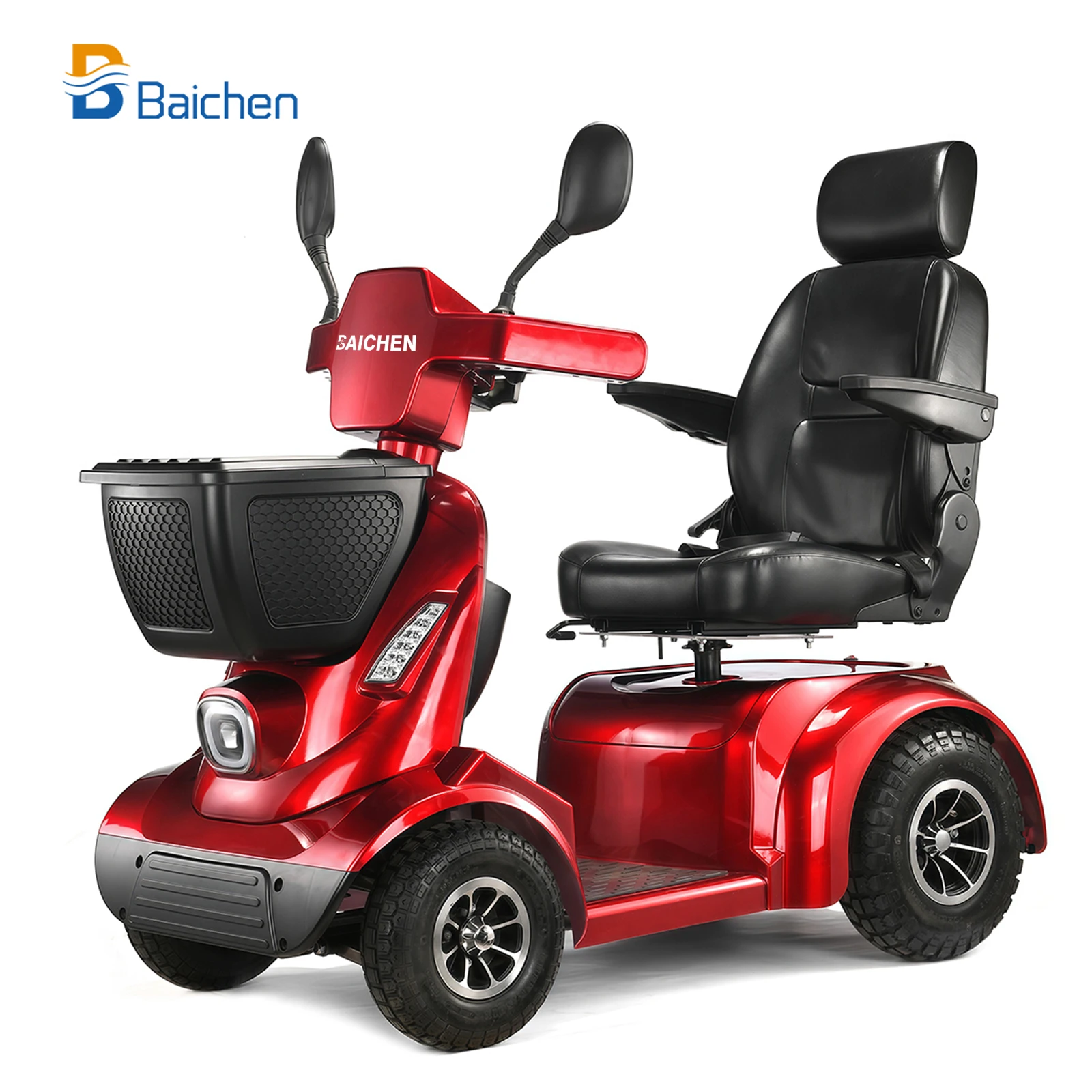 

Baichen 800W High Power Personal Outdoor off Road Travel Heavy Duty High Backrest Electric 4 Wheel Mobility Scooters for Adults